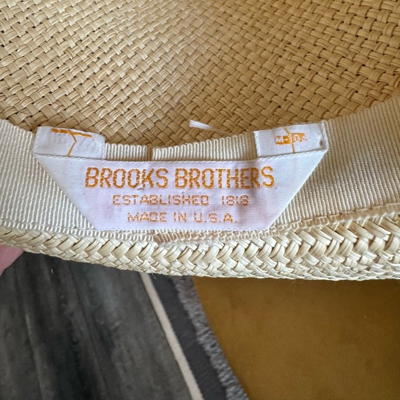 Brooks Brothers Straw Fedora Purple Ribbon Band main image 9